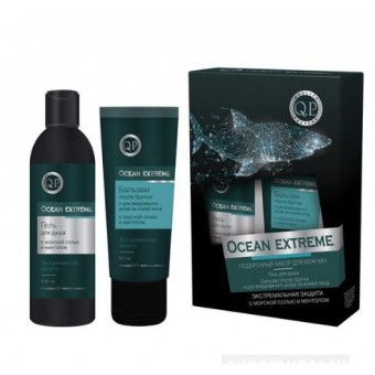 876860 Q.P. Men care ПН №1510 Ocean Extreme (Гель для душа 200мл+Бальзам п/бритья 80мл)