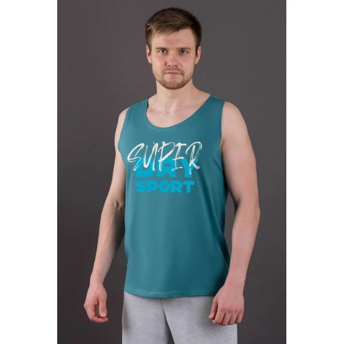 Майка мужская из кулирки зеленая