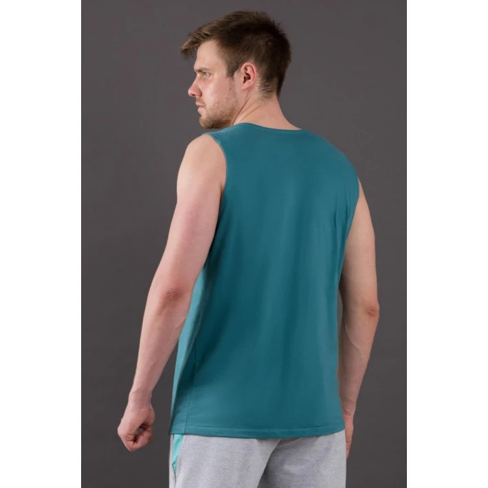 Майка мужская из кулирки зеленая