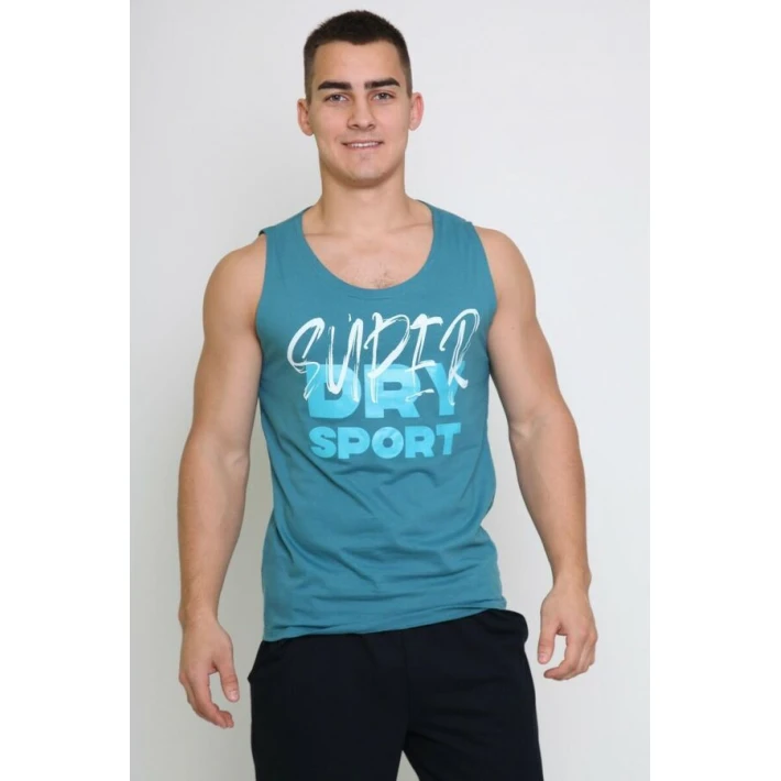 Майка мужская из кулирки зеленая