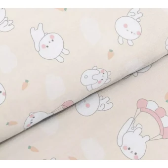 Комплект постельного белья  детский на резинке      из поплина        с наволочкой 40х60 Животные Uniqcute  