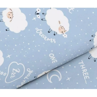 Комплект постельного белья  детский на резинке      из поплина        с наволочкой 40х60 Животные Uniqcute  