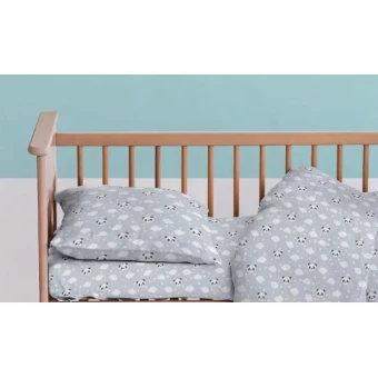 Комплект постельного белья  детский на резинке      из поплина        с наволочкой 40х60 Животные Uniqcute  