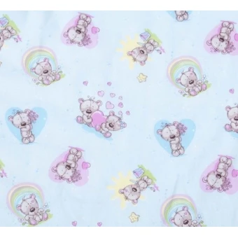 Комплект постельного белья  детский       1,5 спальный из бязи        с наволочкой 50х70 Животные Ночь Нежна  