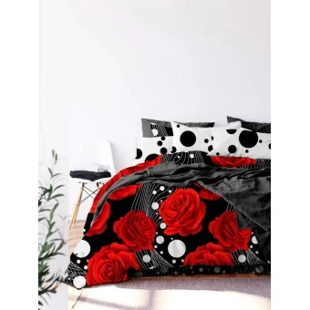 Комплект постельного белья         1,5 спальный из бязи        с наволочками 70х70 2 шт Цветы The Дом  