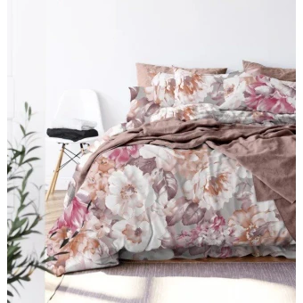 Комплект постельного белья         1,5 спальный из бязи        с наволочками 70х70 2 шт Цветы The Дом  