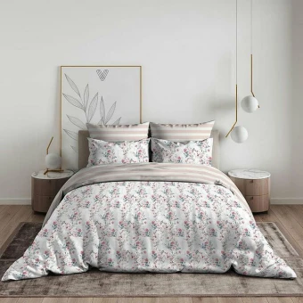 Комплект постельного белья         1,5 спальный из бязи        с наволочками 70х70 2 шт Цветы DoZari  