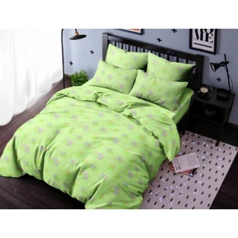 Комплект постельного белья  детский       1,5 спальный из бязи        с наволочкой 70х70 Животные Ночь Нежна  